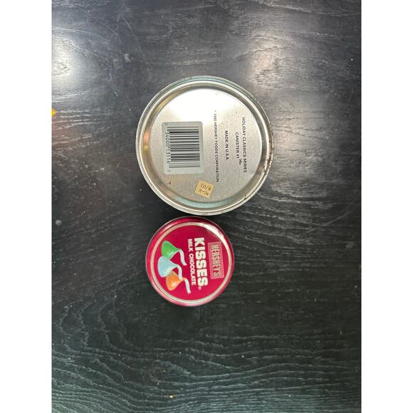 1990- Hersheys Kisses- Vintage christmas Tin- rocking horse- red- retro - Picture 2 of 5